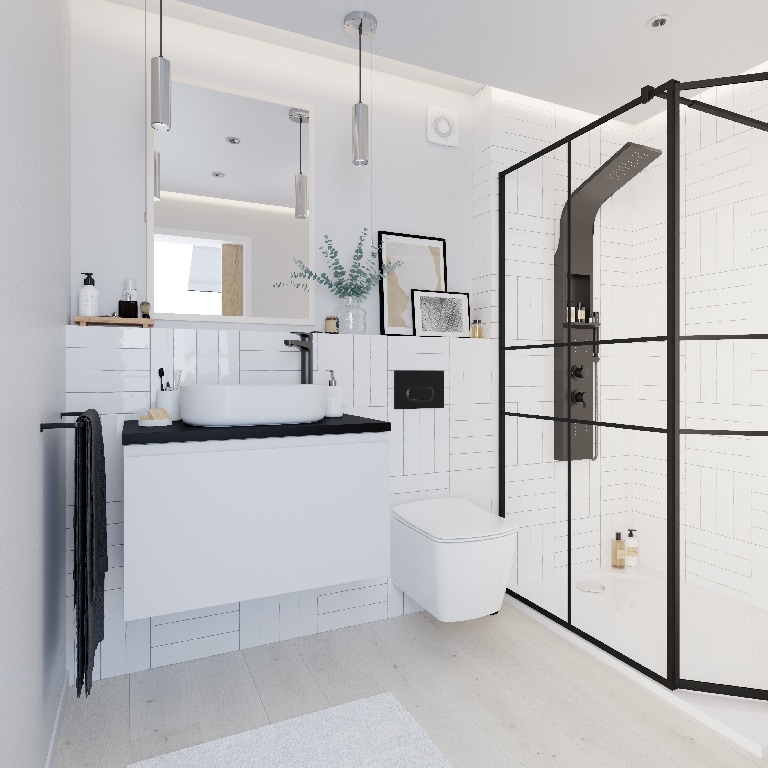 Baza pentru lavoar, suspendata, Alb, 80 x 48 cm GoodHome LEVANNA