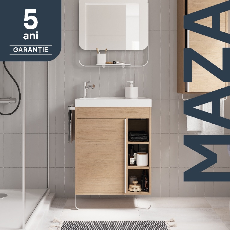 Baza pentru lavoar, suspendata, Natur, 65 x 82 cm  GoodHome MAZA