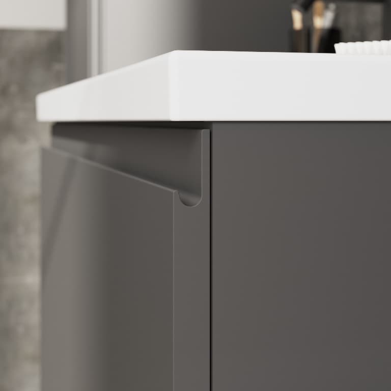 Baza pentru lavoar, suspendata, Gri, 80 x 48 cm  GoodHome LEVANNA