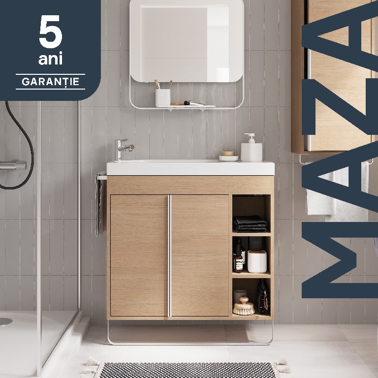 Baza pentru lavoar, suspendata, Natur, 85 x 82 cm  GoodHome MAZA