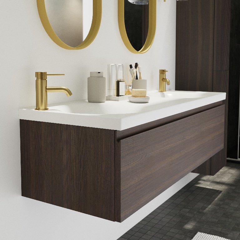 Baterie lavoar GOODHOME Owens, alama, auriu