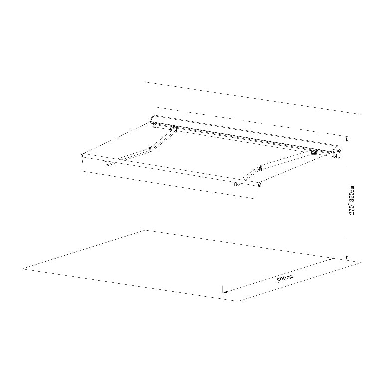 Copertina retractabila KLIKSTROM, aluminiu, 395 x 300 cm, gri antracit