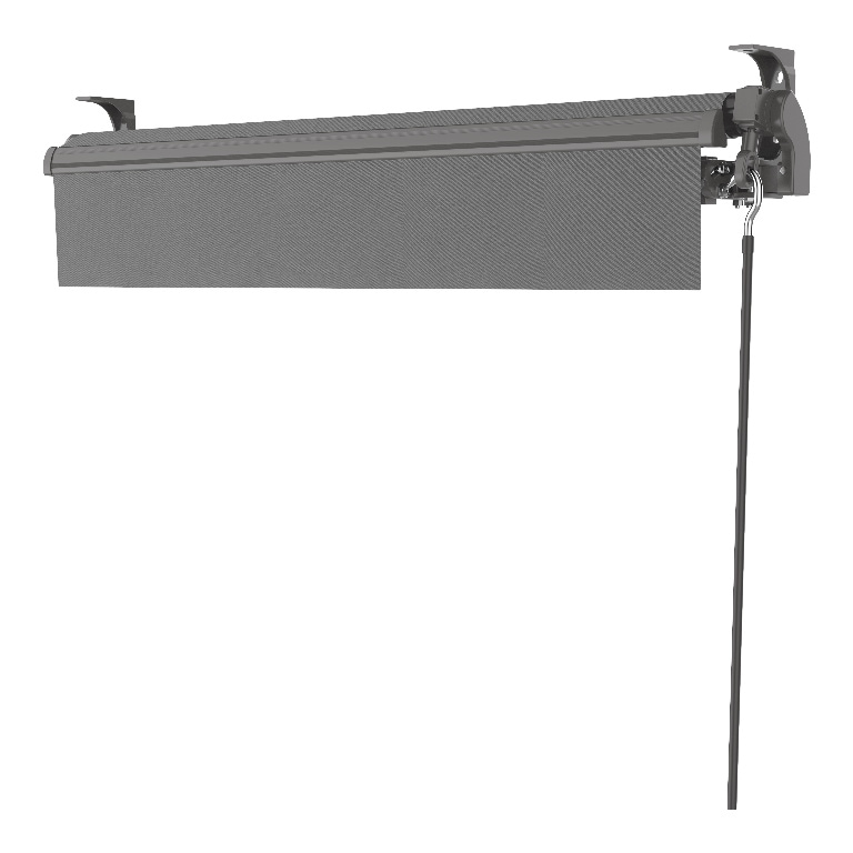Copertina retractabila KLIKSTROM, aluminiu, 292 x 250 cm, gri antracit