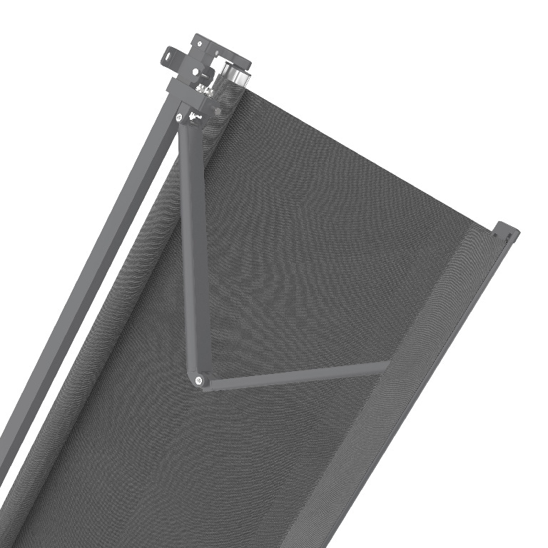 Copertina retractabila KLIKSTROM, aluminiu, 292 x 250 cm, gri antracit