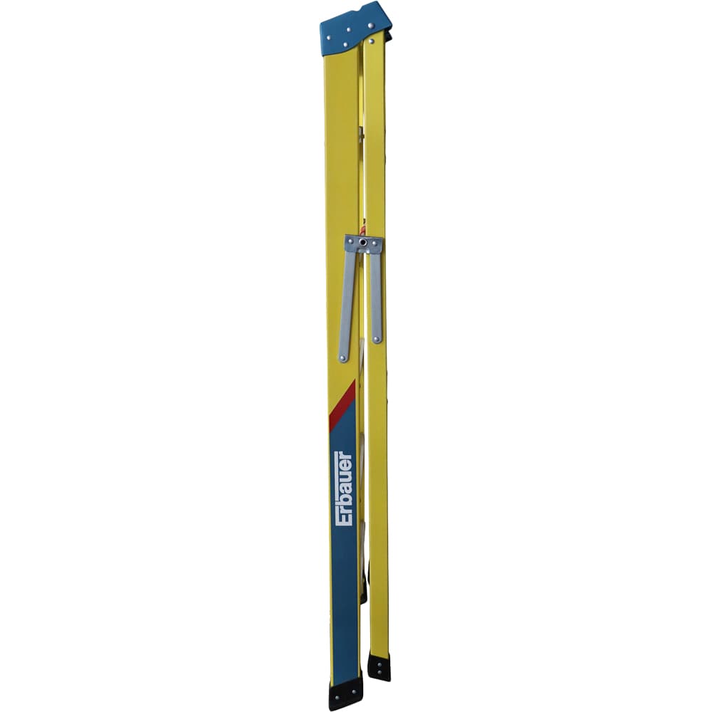 Scara pliabila ERBAUER, 1x4 trepte, fibra de sticla, galben