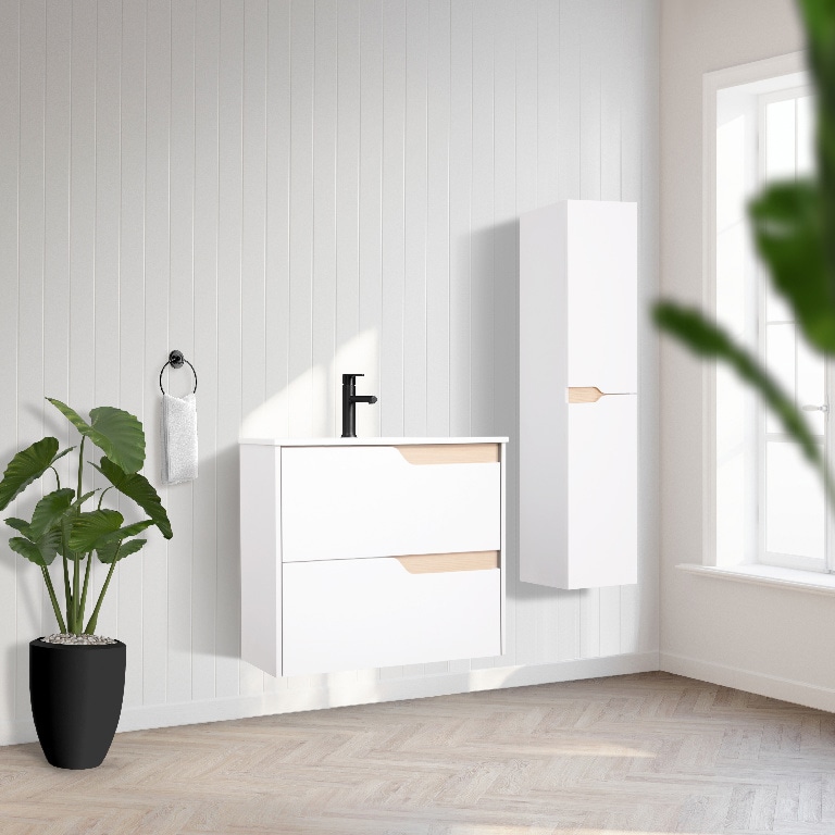 Set baza cu lavoar Tolima, 60 cm, alb