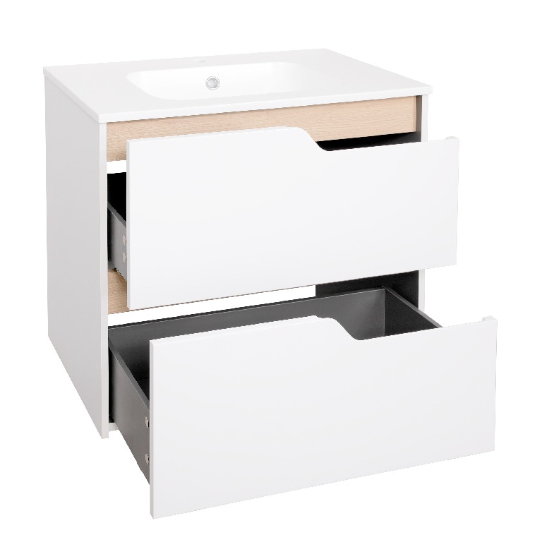 Set baza cu lavoar Tolima, 60 cm, alb