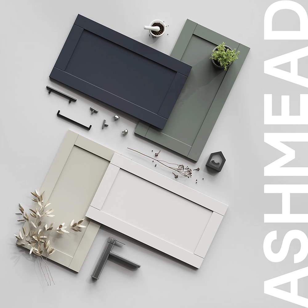 Plinta bucatarie GOODHOME Ashmead, 240 x 1.6 cm, albastru mat