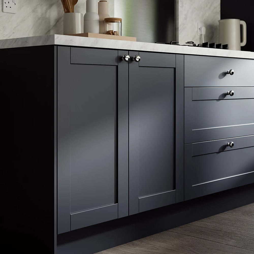 Plinta bucatarie GOODHOME Ashmead, 240 x 1.6 cm, albastru mat