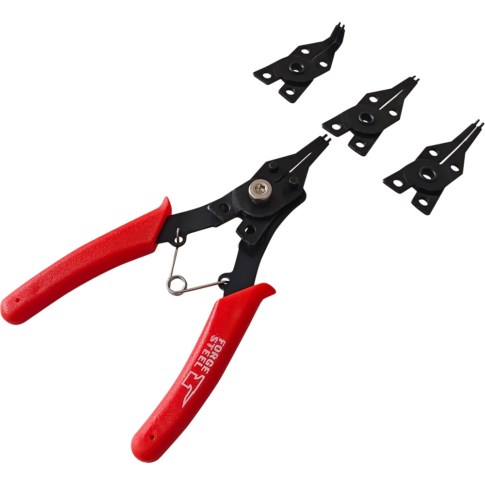 Cleste sigurante FORGE STEEL, otel, 15cm, negru-rosu