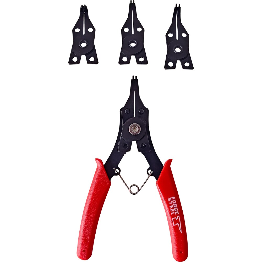 Cleste sigurante FORGE STEEL, otel, 15cm, negru-rosu