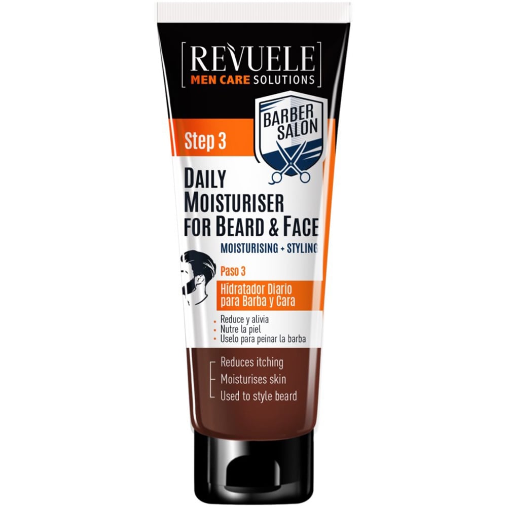 Crema hidratanta pentru fata si barba REVUELE Men Care, 80ml