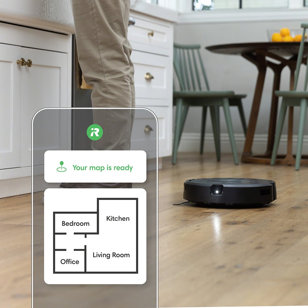 Aspirator robot IROBOT Roomba j5, 0.27l, autonomie max 75 min, negru-argintiu