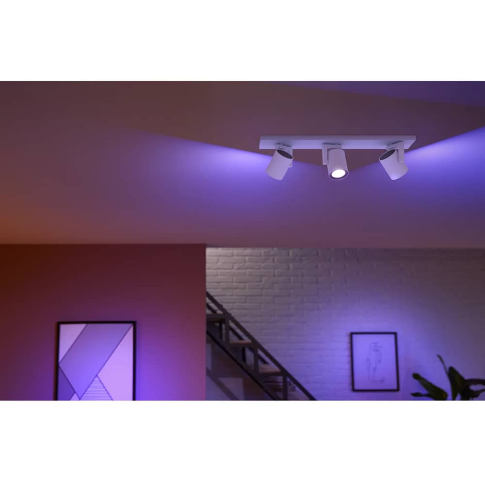 Spot LED smart PHILIPS HUE Argenta, 3 x 5.7W, 1050lm, IP20, alb