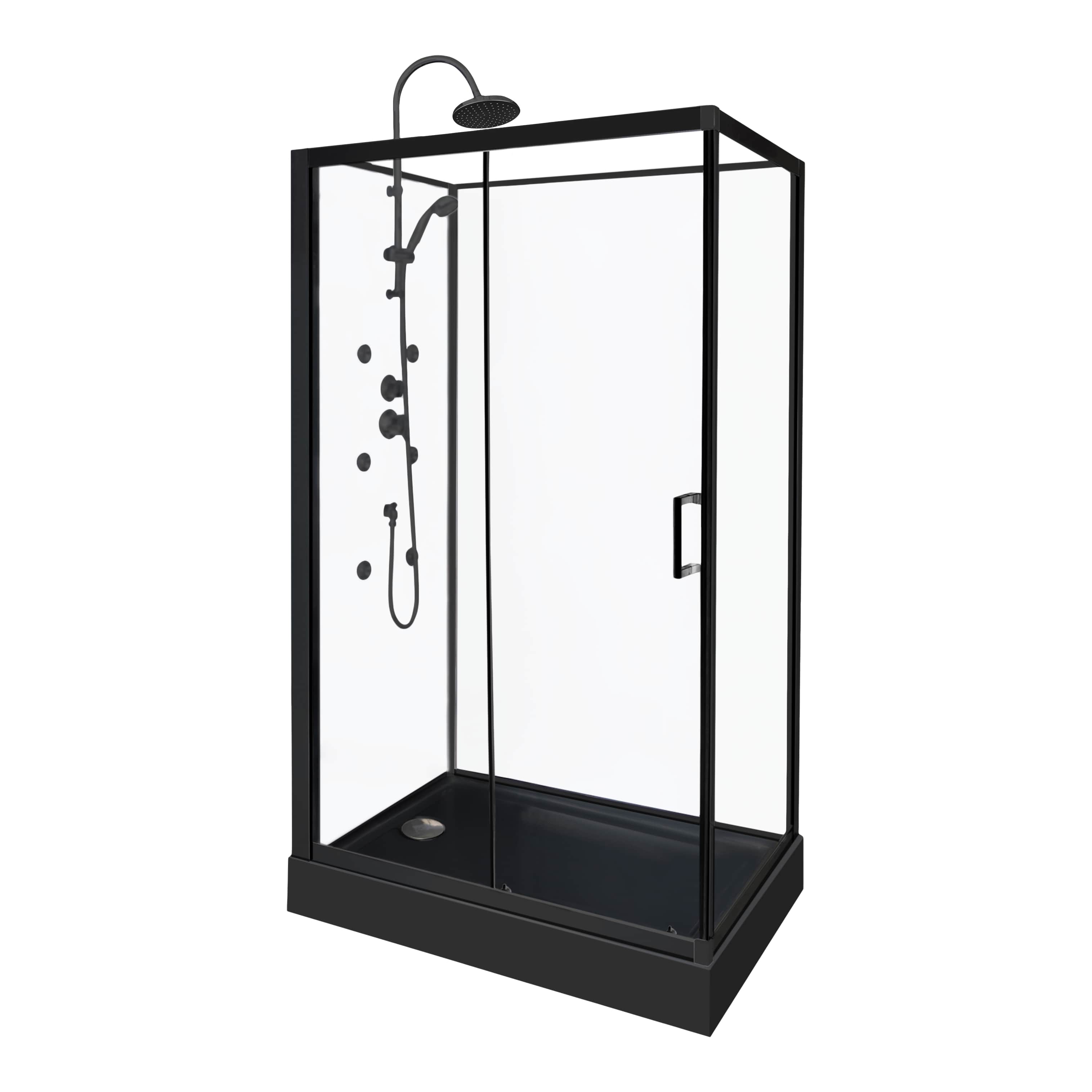 Cabina dus hidromasaj, joasa, dreptunghiulara, 80 x 120 x 225 cm  Sabina