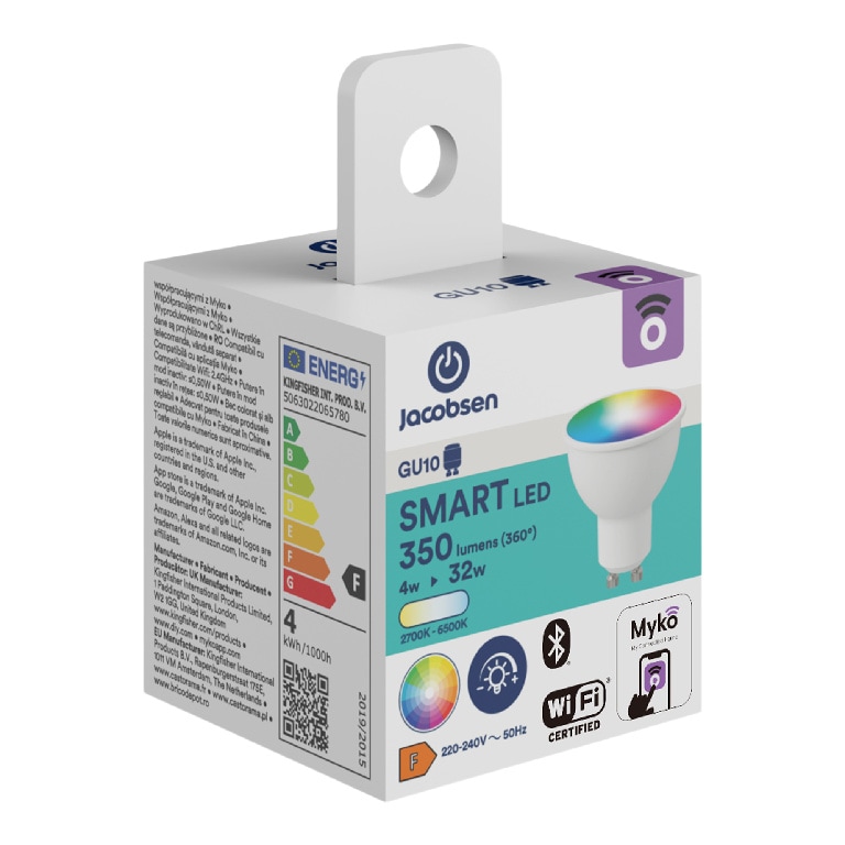 Bec LED, smart, GU10, RGB, 32 W, 350 lm  Jacobsen Myko