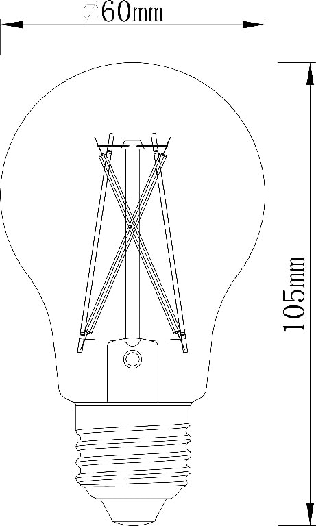 Bec LED, smart, E27, A60, 60 W, amber  Jacobsen Myko