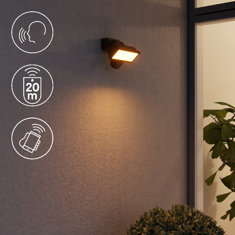 Proiector LED GoodHome Myko, RGB, smart, 20 W, negru