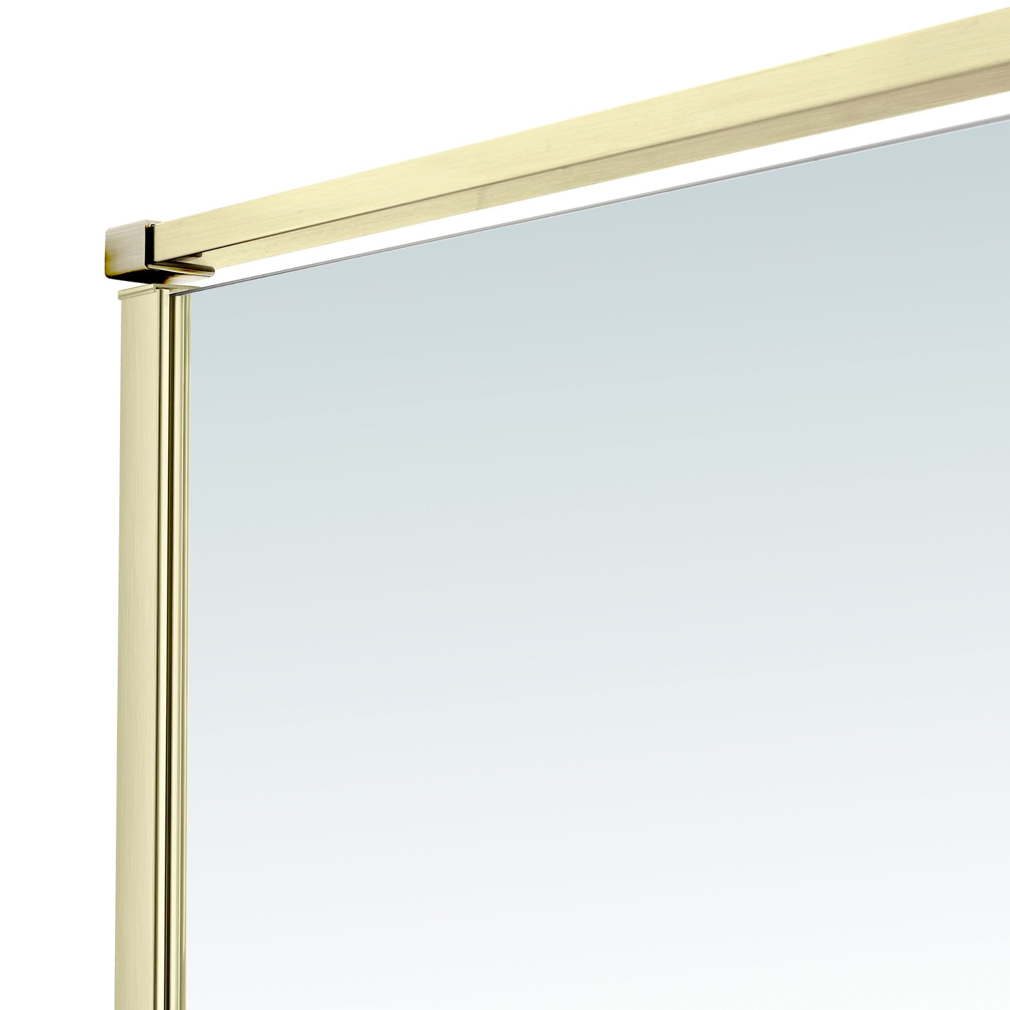 Paravan dus walk-in, aluminiu si sticla, auriu, 100 cm GoodHome Ezili