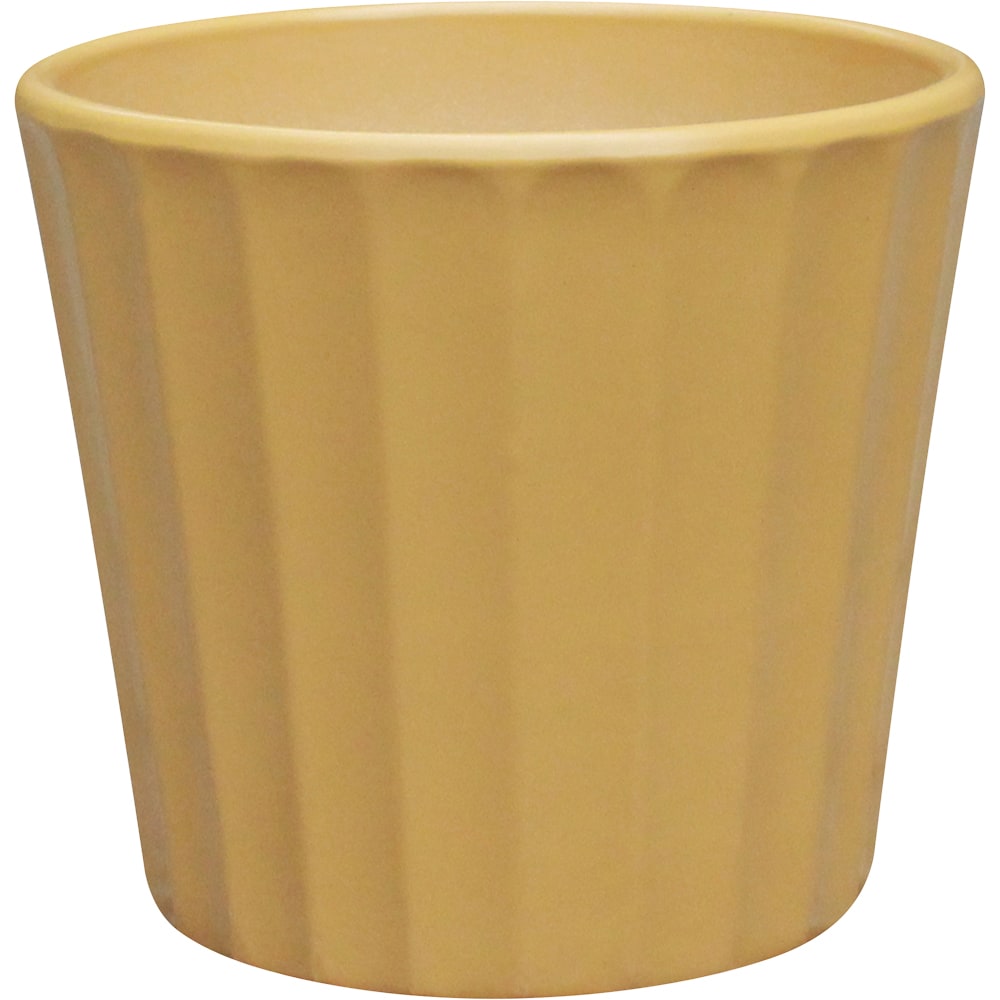 Ghiveci flori VERVE, argila, D 16.5 cm, galben