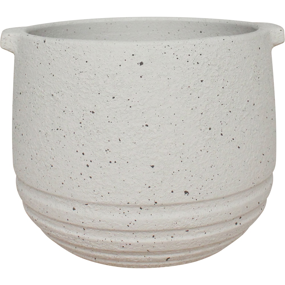 Ghiveci flori VERVE, argila, D 21 cm, crem