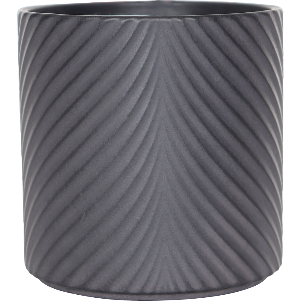 Ghiveci flori VERVE, teracota, D 13 cm, negru