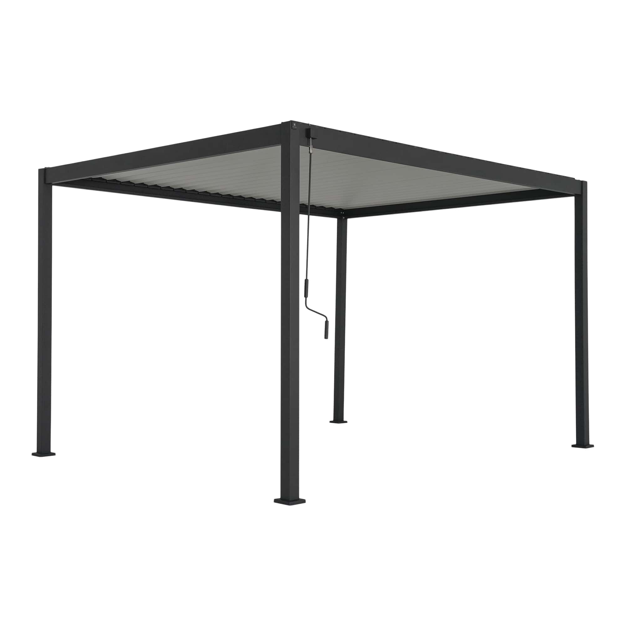 Pergola bioclimatica Samiel, 400 x 300 x 230 cm, aluminiu, gri