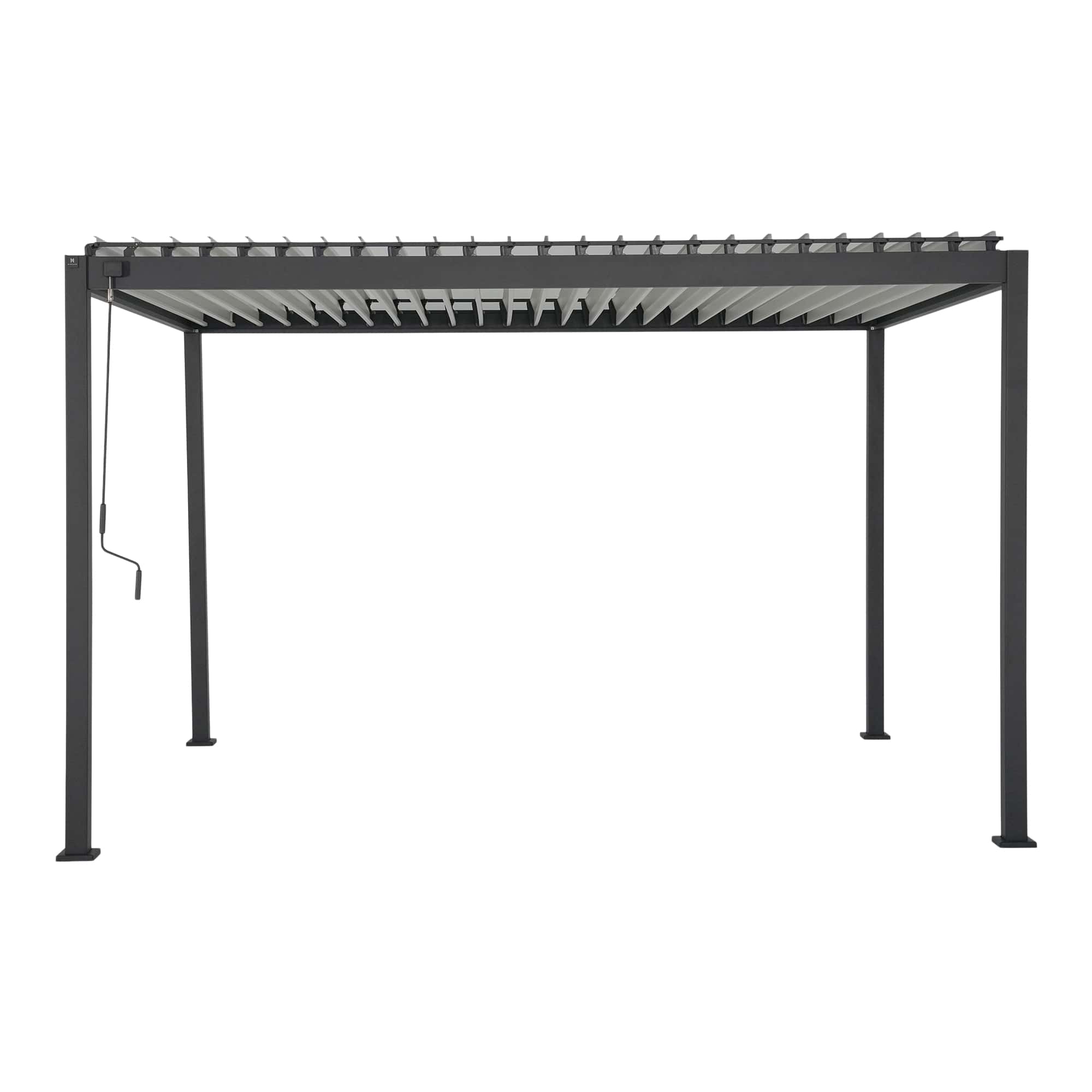 Pergola bioclimatica Samiel, 400 x 300 x 230 cm, aluminiu, gri
