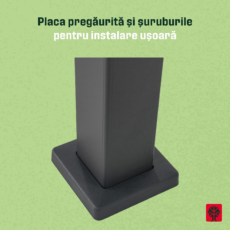 Pergola bioclimatica Samiel, 400 x 300 x 230 cm, aluminiu, gri