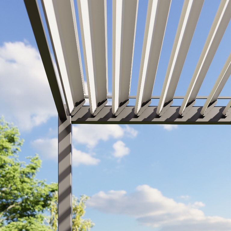 Pergola bioclimatica Samiel, 400 x 300 x 230 cm, aluminiu, gri