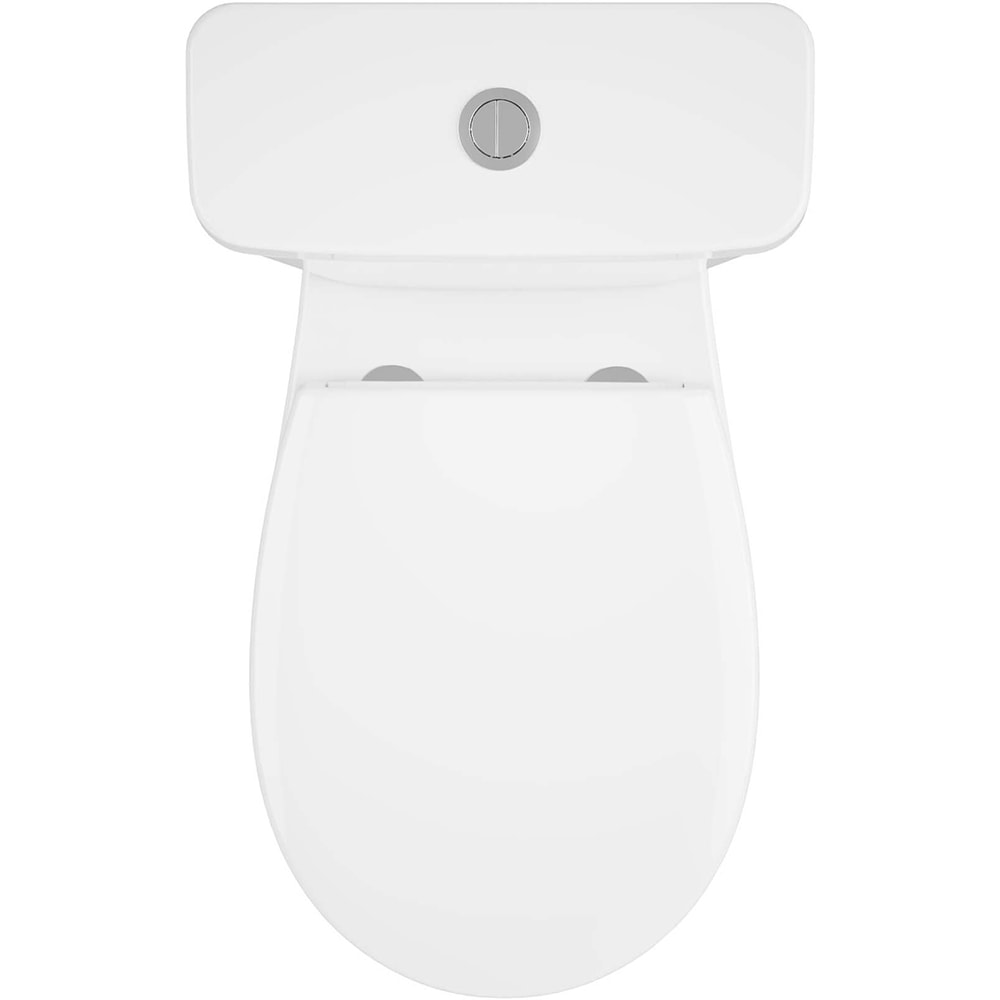 Set vas WC GOODHOME Tasi, ceramica, evacuare verticala, rezervor 3-4.5 l, capac SoftClose, alb