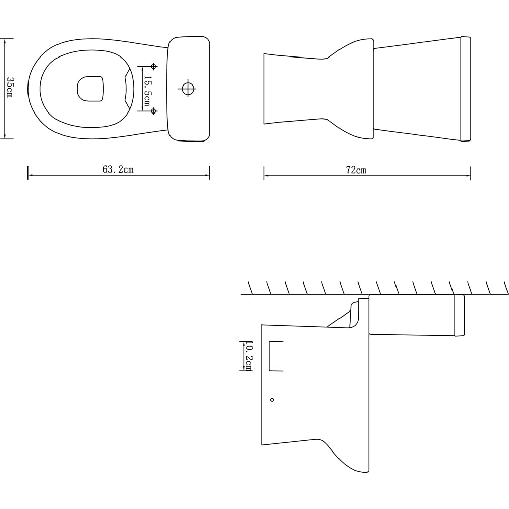 Set vas WC GOODHOME Tasi, ceramica, evacuare verticala, rezervor 3-4.5 l, capac SoftClose, alb