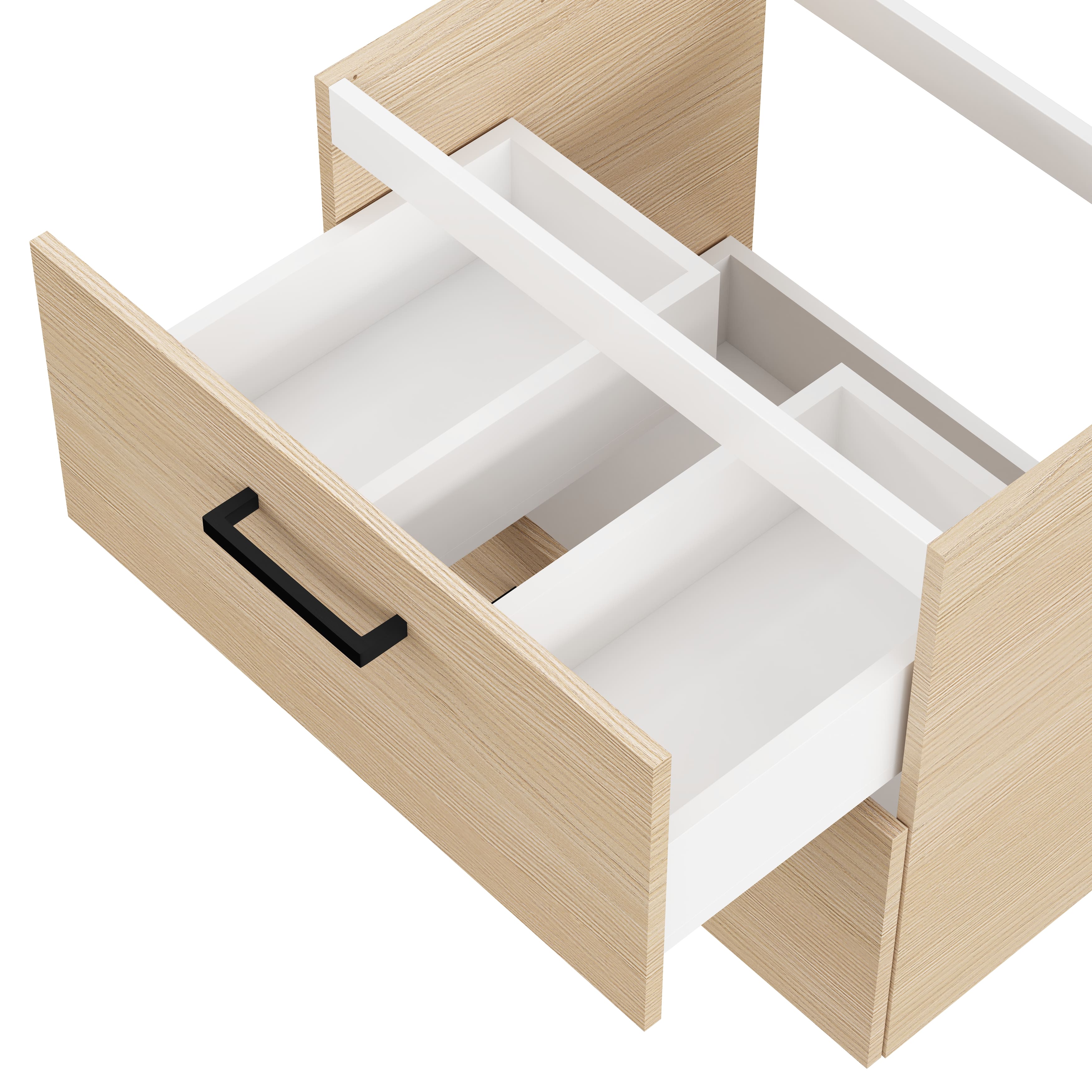 Baza pentru lavoar, suspendata, decor stejar, 60 cm Pyxis
