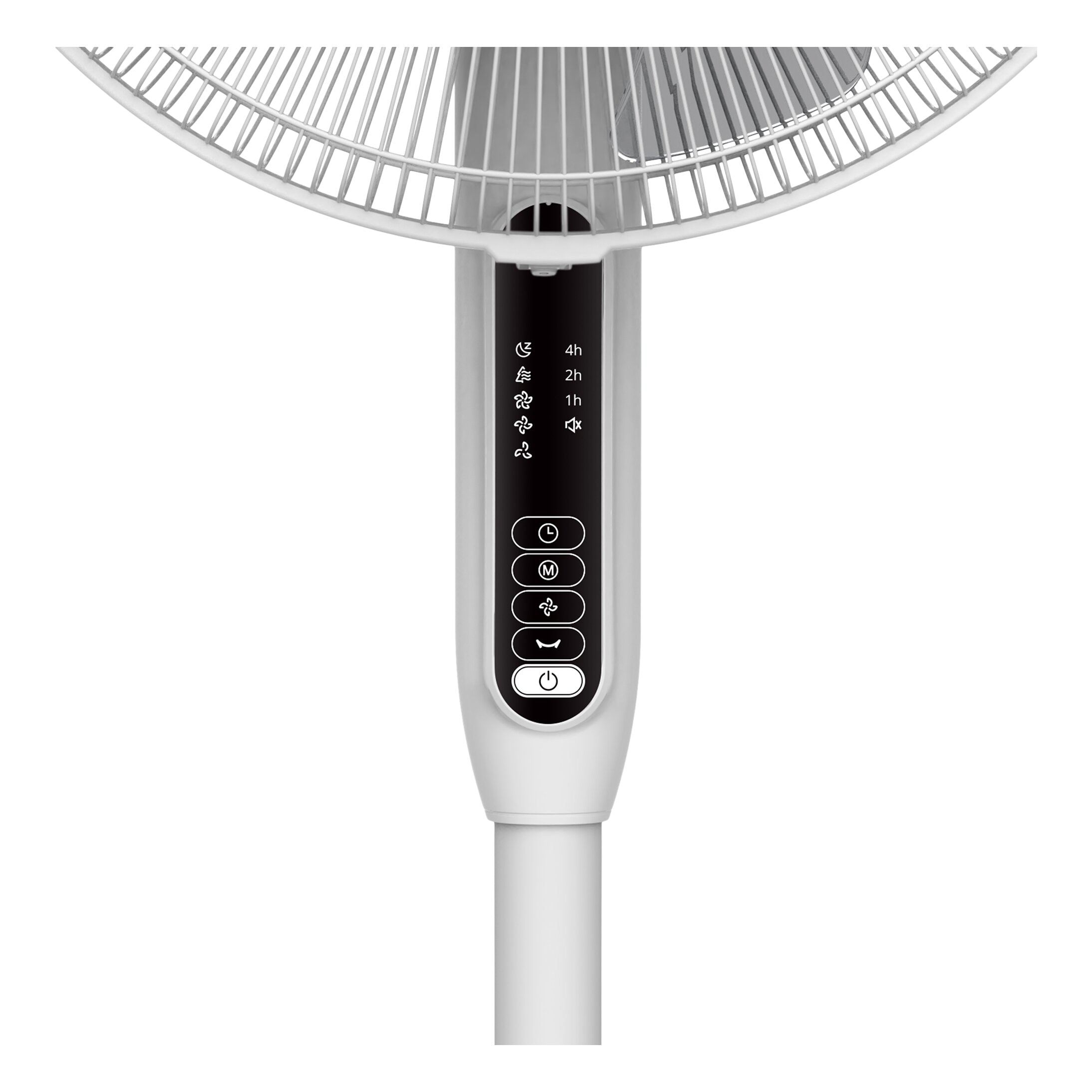 Ventilator cu picior, 3 trepte viteza, D 40 cm, 45W, alb