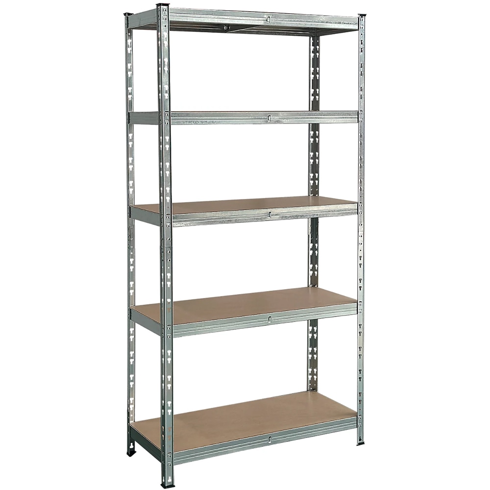 Raft atelier SITE, metal, 90 x 40 x 180 cm, 5 rafturi, max 175 Kg / raft, argintiu