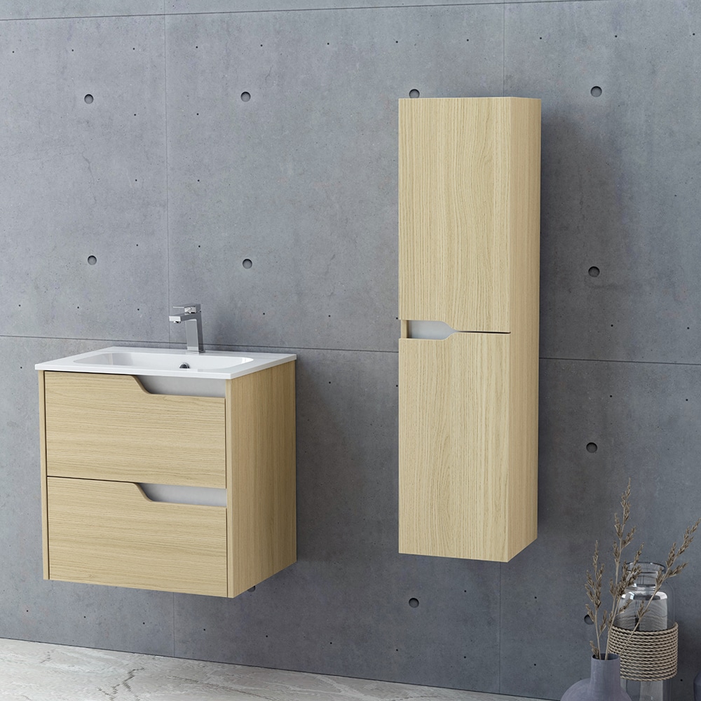 Set baza cu lavoar Tolima, 60 cm, stejar