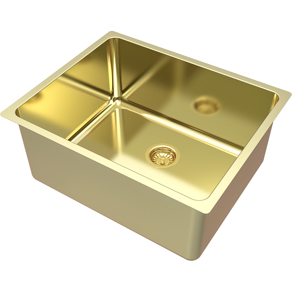 Chiuveta bucatarie GoodHome Villach, 1 cuva, inox, 54 x 44 x 20 cm, auriu