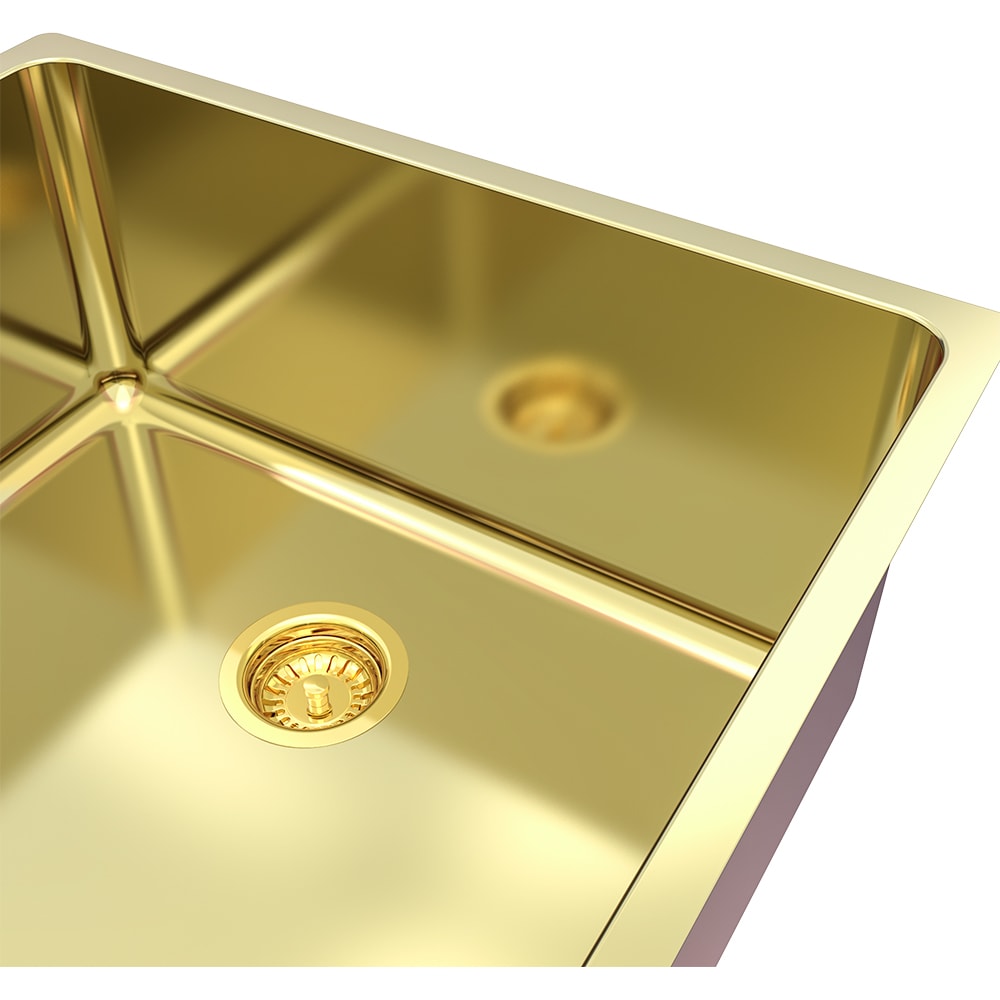 Chiuveta bucatarie GoodHome Villach, 1 cuva, inox, 54 x 44 x 20 cm, auriu