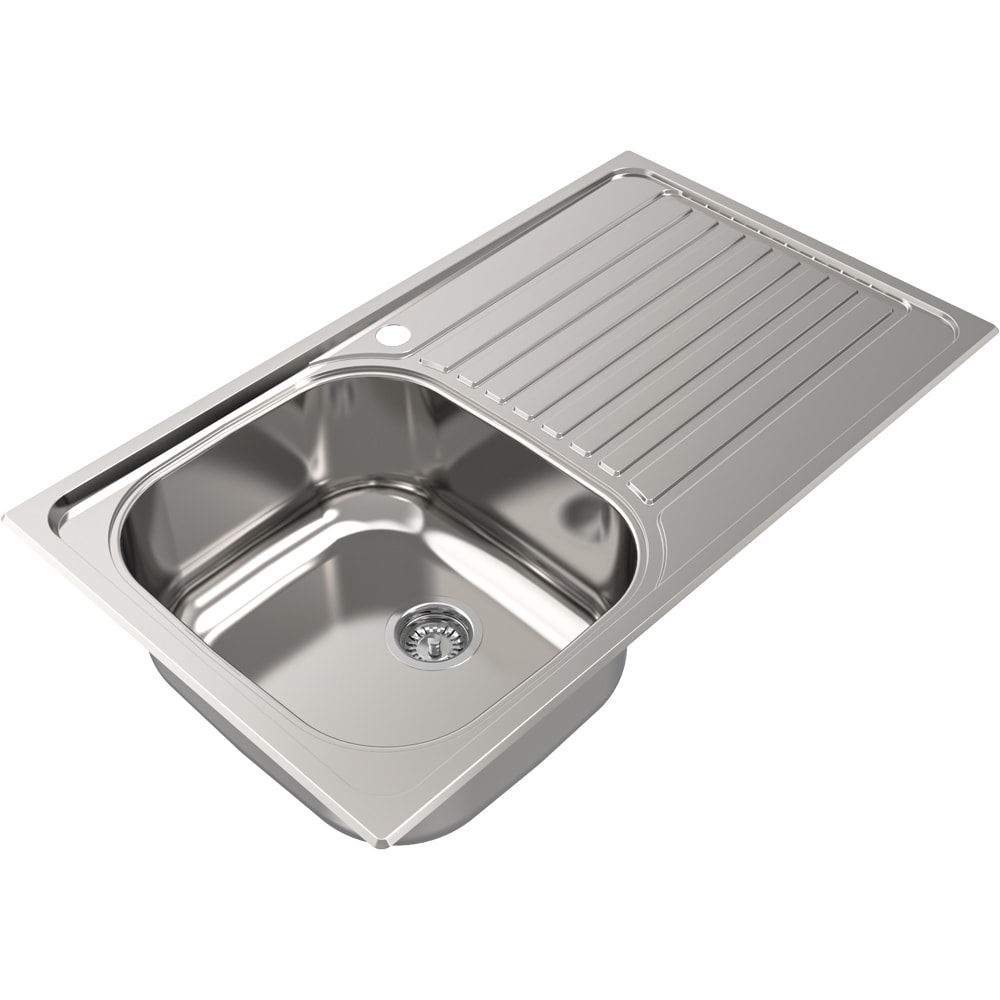 Chiuveta bucatarie Jabiri, 1 cuva, picurator reversibil, 76 x 43.5 cm, inox