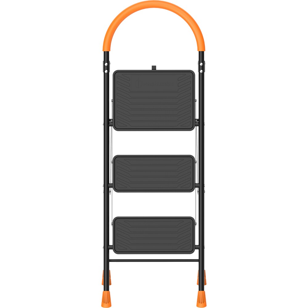 Scara pliabila MAGNUSSON, 1x3 trepte, 150 kg, otel, negru