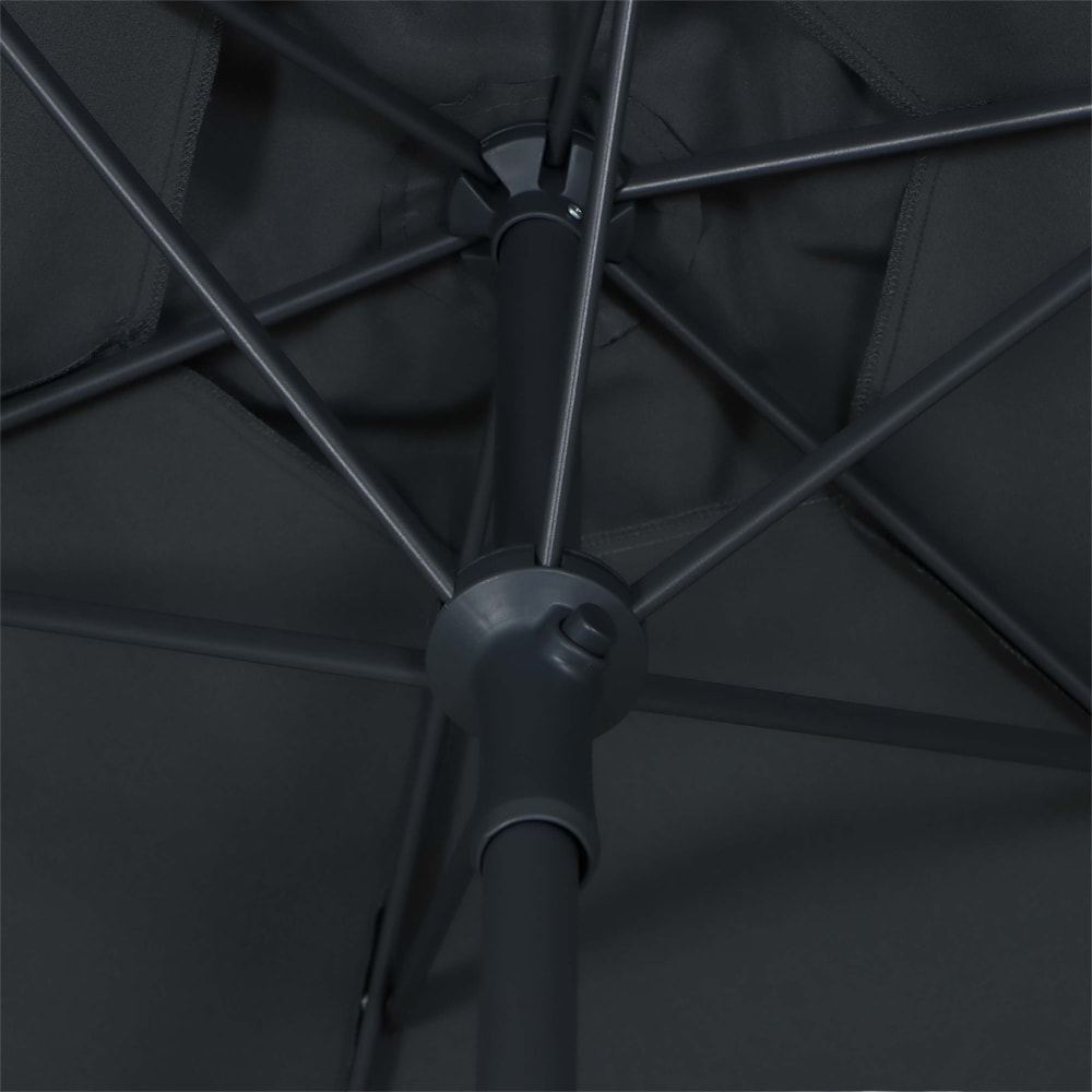 Umbrela terasa Kasane, poliester, 200 x 219 cm, gri inchis