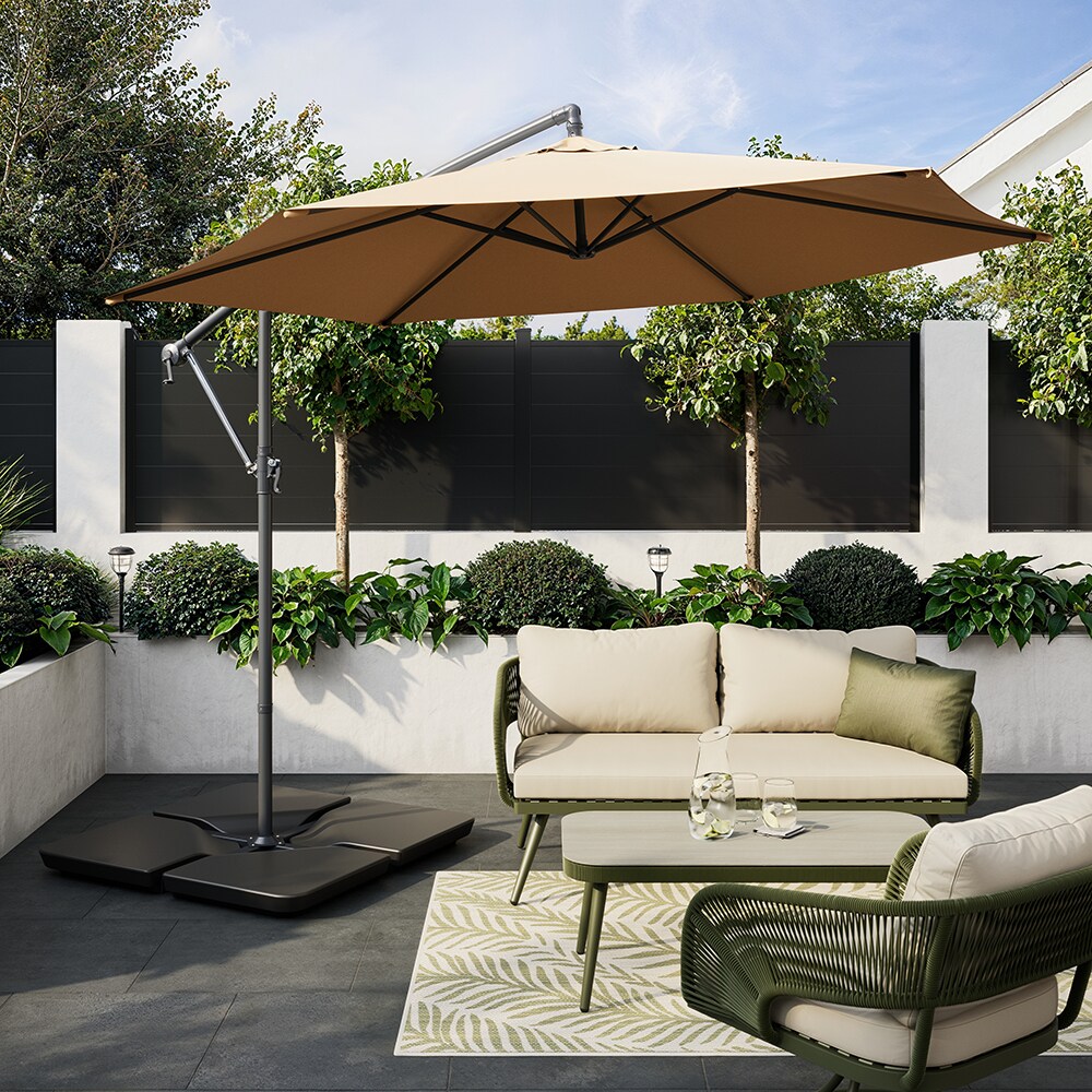 Umbrela de exterior GOODHOME Kigali, 3 x 3m, bej