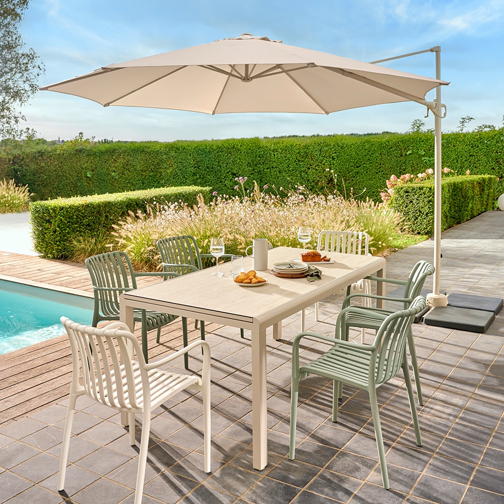 Umbrela de exterior GOODHOME Brindisi, 3.5m, bej