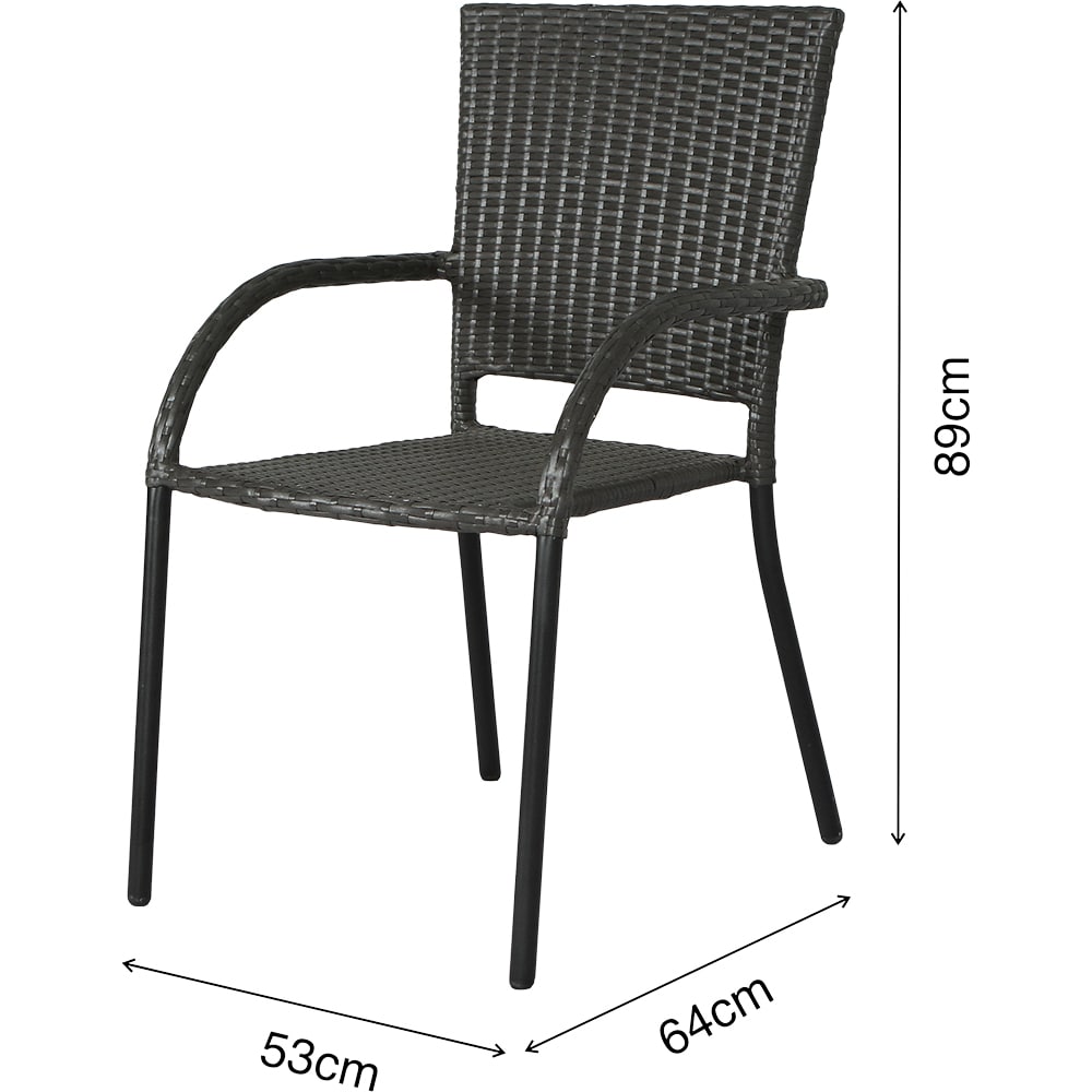 Set mobilier gradina GOODHOME Derry, 5 piese, gri