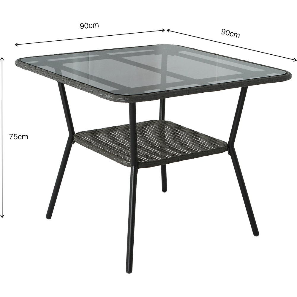 Set mobilier gradina GOODHOME Derry, 5 piese, gri