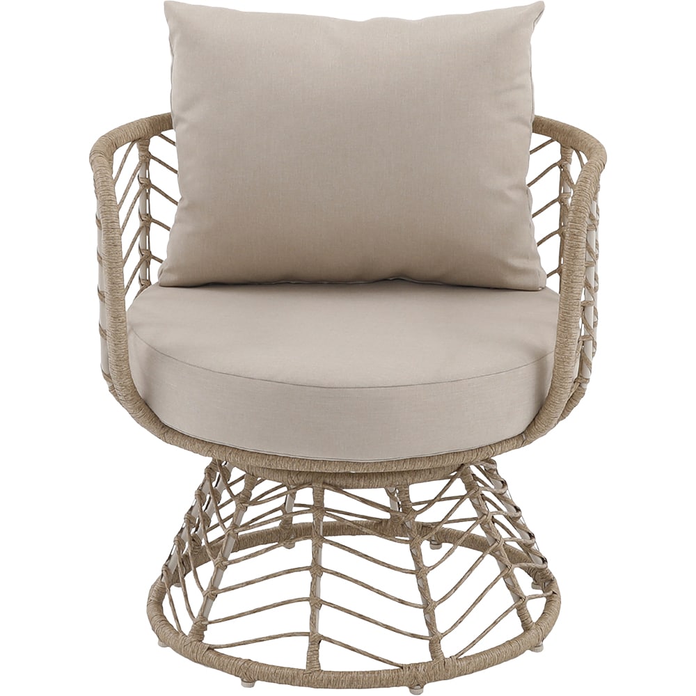 Set mobilier gradina GOODHOME Omalos, 4 piese, crem