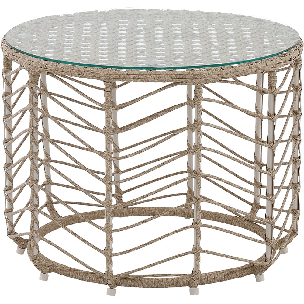 Set mobilier gradina GOODHOME Omalos, 4 piese, crem