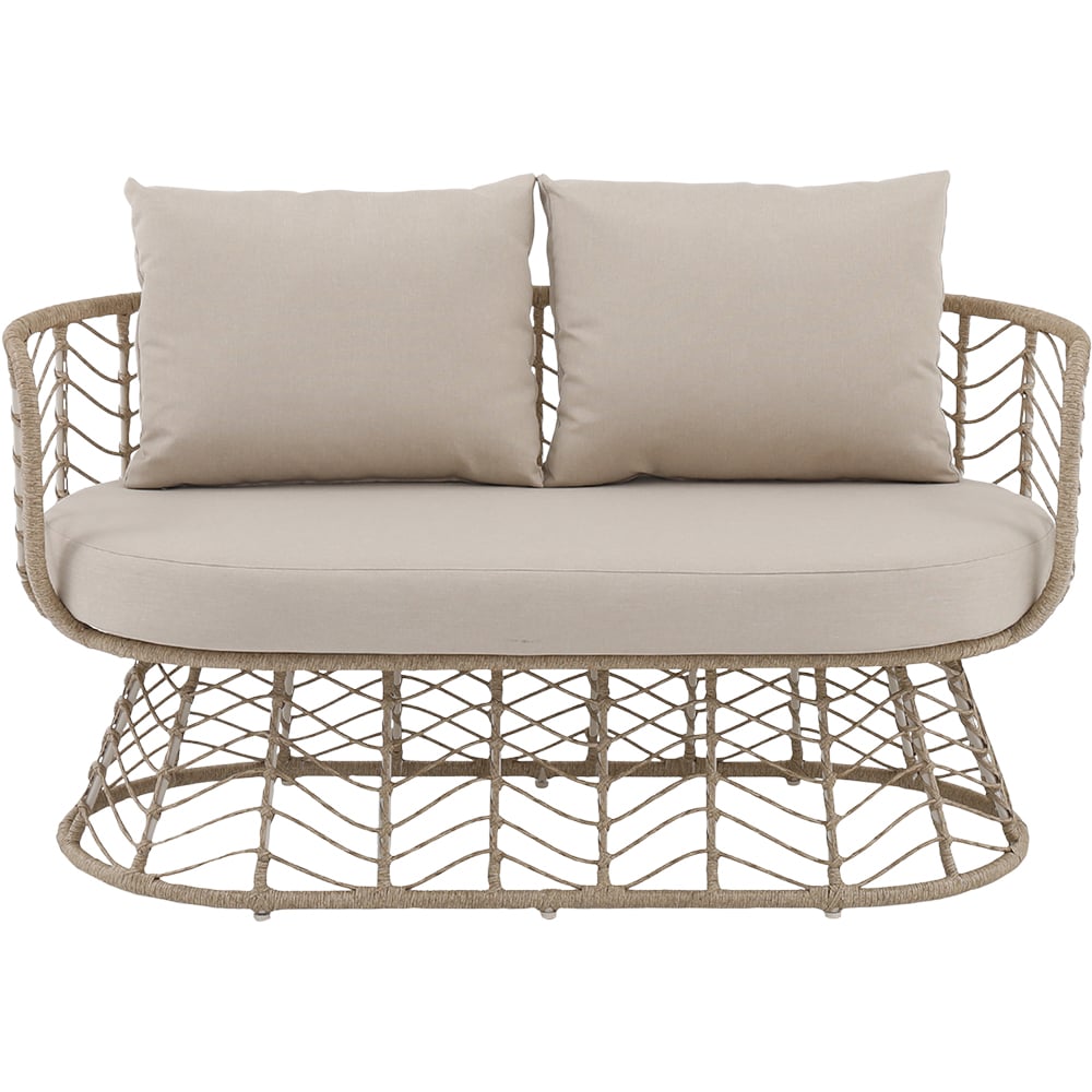 Set mobilier gradina GOODHOME Omalos, 4 piese, crem
