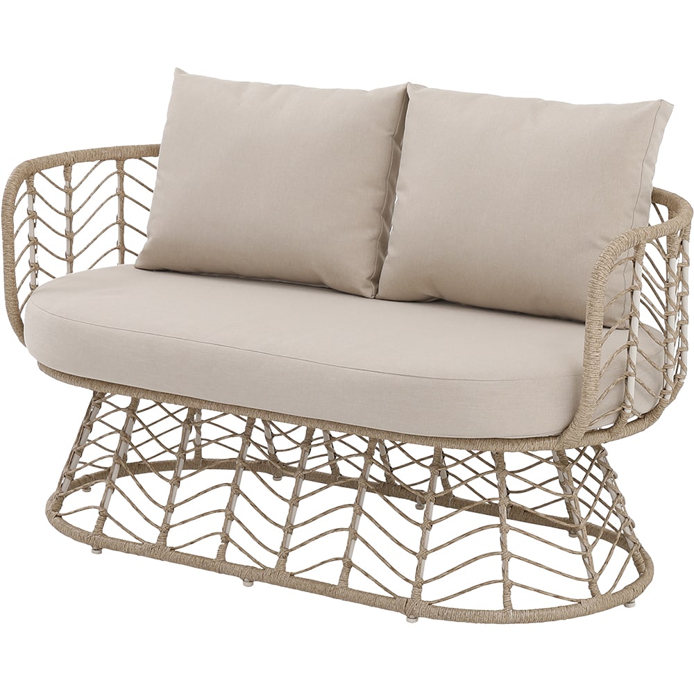 Set mobilier gradina GOODHOME Omalos, 4 piese, crem