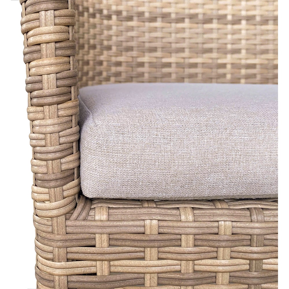 Set mobilier gradina GOODHOME Elos 2, 3 piese, crem